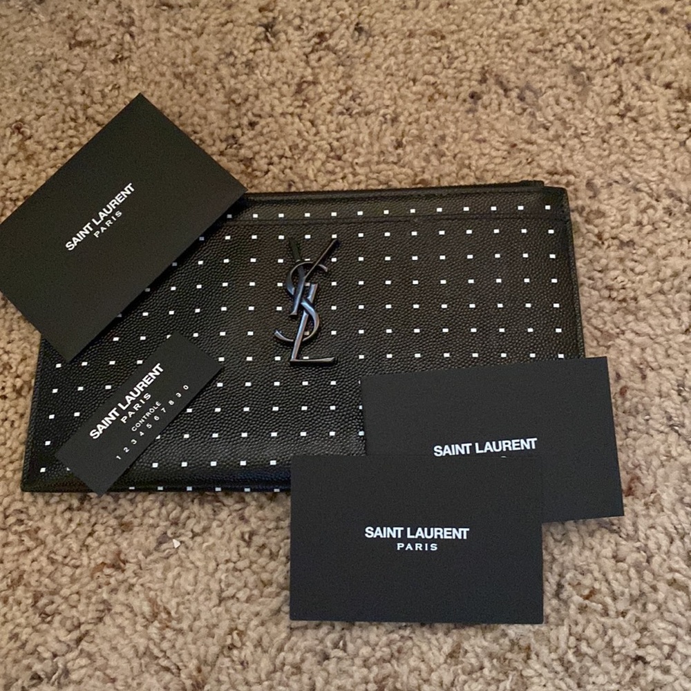 Saint Laurent dot pouch
